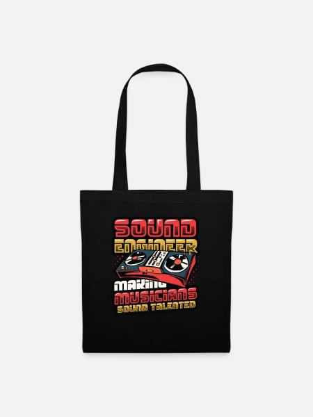 Funny sound engineer and sound engineer - Tote Bag - black