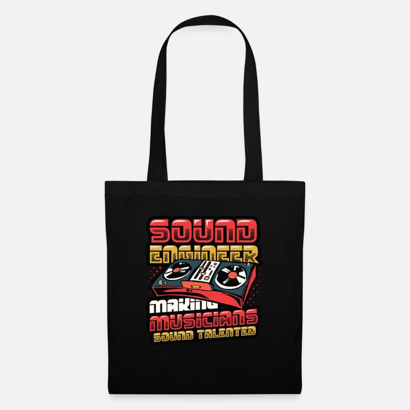 Funny sound engineer and sound engineer - Tote Bag - black