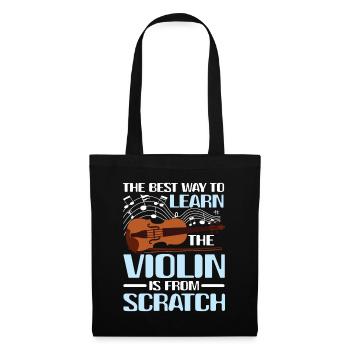 Learn The Violin Is From Scratch - Stoffbeutel - Schwarz - Vorne