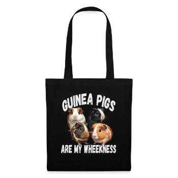 Guinea Pigs Are My Wheekness Meerschweinchen - Stoffbeutel - Schwarz - Vorne