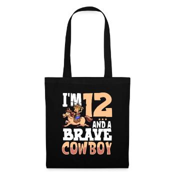I'm 12 - Boy Cowboy - Tote Bag - black - Front