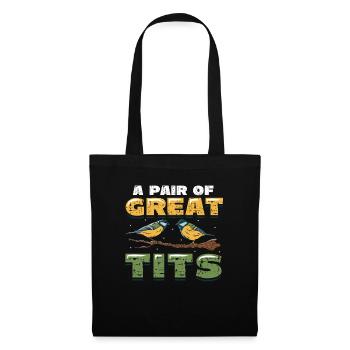 Une paire d’ornithologues géniaux - Sac en tissu - noir - Devant