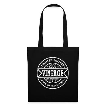 2003 Vintage Original 2003 Geburtstagsgeschenk - Stoffbeutel - Schwarz - Vorne