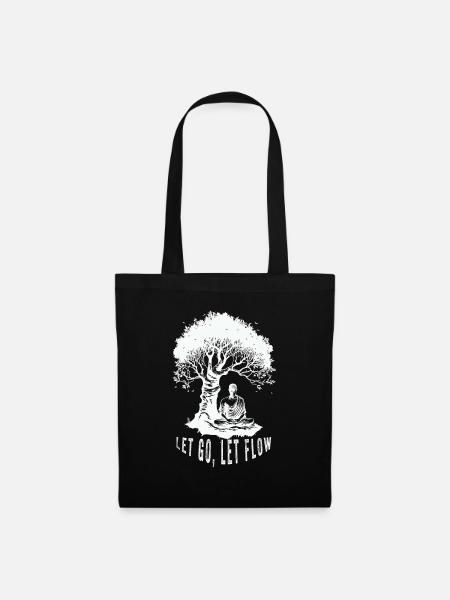 Méditation bouddhiste Bouddhisme Zen Bouddha Bouddhisme et Yoga - Sac en tissu - noir