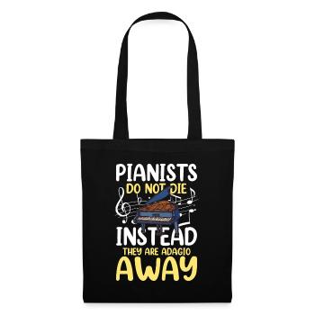 Pianists They Are Adagio Away - Stoffbeutel - Schwarz - Vorne