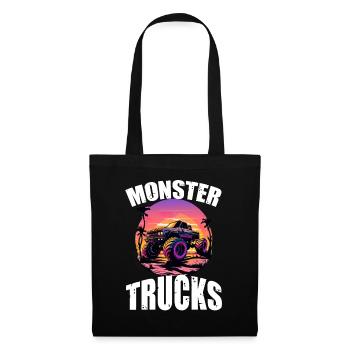 Monster Trucks für Männer und Jungen - Stoffbeutel - Schwarz - Vorne