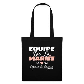 Equipe de la mariée copines de dingues - Sac en tissu - noir - Devant