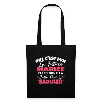 Future Mariée Idée Originale EVJF - Sac en tissu - noir - Devant
