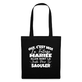 Future Mariée Idée Originale EVJF - Sac en tissu - noir - Devant