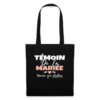 Témoin de la Mariée Témoin qui Déchire - Sac en tissu - noir - Devant