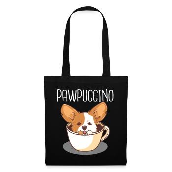 Pawpuccino Puppucino Dog in Coffee Cup Corgi - Tote Bag - black - Front