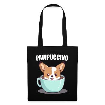 Pawpuccino Puppucino Dog in Coffee Cup Corgi - Tote Bag - black - Front