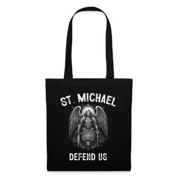 Archangel Saint Michael Protect Us Defend Us - Stoffbeutel - Schwarz - Vorne