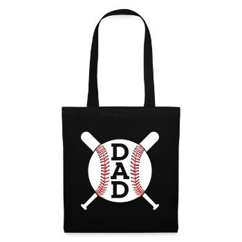 PAPA BASEBALL DAD VATERTAG - Stoffbeutel - Schwarz - Vorne