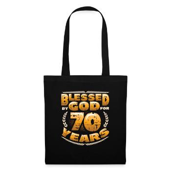 Religious by God for 70 years - Tote Bag - black - Front