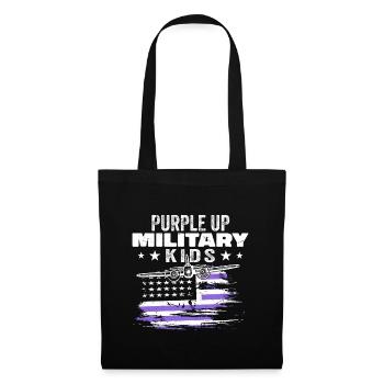 Purple Up For Military Kids - Stoffbeutel - Schwarz - Vorne