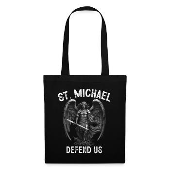 Archange Saint Michel Protégez-nous Défendez-nous - Sac en tissu - noir - Devant