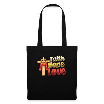 Faith, Hope, Love, Church, Religion - Tote Bag - black - Front
