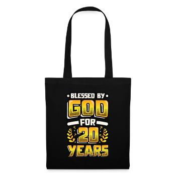 Religious by God for 20 years - Tote Bag - black - Front