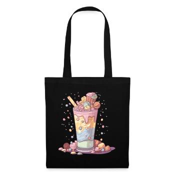 Candycore Aesthetic für Naschkatze - Stoffbeutel - Schwarz - Vorne