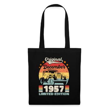 Décembre 1957 Cadeau d’anniversaire Décembre 1957 - Sac en tissu - noir - Devant