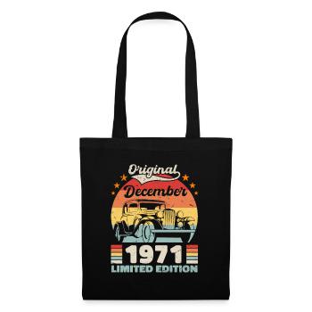 Décembre 1971 Cadeau d’anniversaire Décembre 1971 - Sac en tissu - noir - Devant