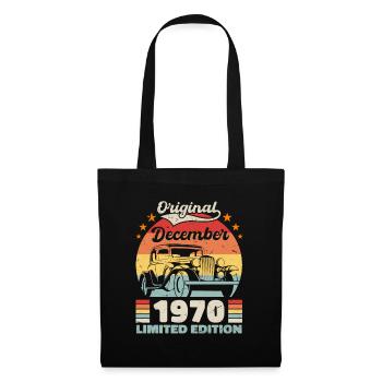 Décembre 1970 Cadeau d’anniversaire Décembre 1970 - Sac en tissu - noir - Devant