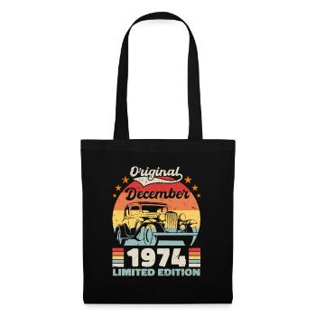 Décembre 1974 Cadeau d’anniversaire Décembre 1974 - Sac en tissu - noir - Devant