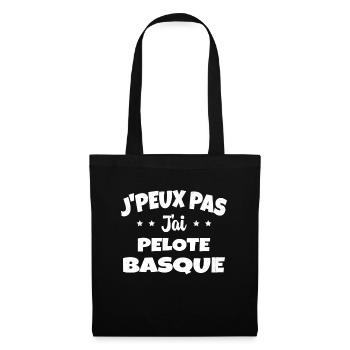 je peux pas j'ai Pelote basque - Sac en tissu - noir - Devant