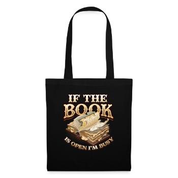 When the book is open, I'm reading - Tote Bag - black - Front