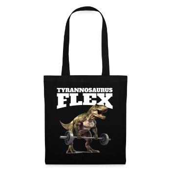 Fitness Bodybuilding Dino T-Rex Tyrannosaurus Flex - Tote Bag - black - Front