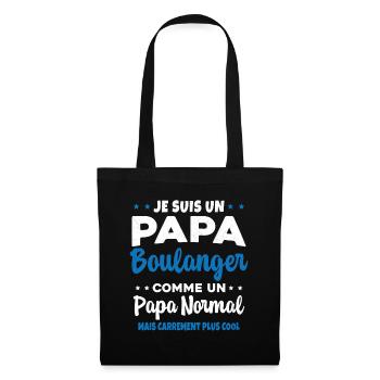 Homme Je Suis Papa Boulanger Humour Cadeau - Sac en tissu - noir - Devant