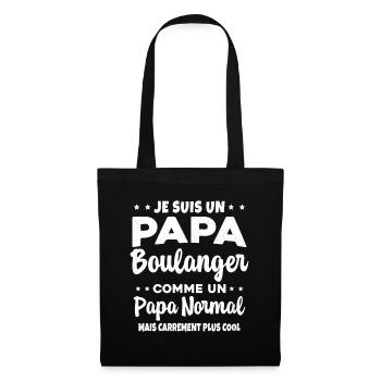Homme Je Suis Papa Boulanger Humour Cadeau - Sac en tissu - noir - Devant