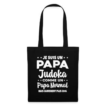 Homme Papa Judoka Humour Judo Cadeau - Sac en tissu - noir - Devant