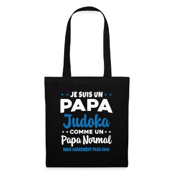 Homme Papa Judoka Humour Judo Cadeau - Sac en tissu - noir - Devant