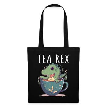 Tea Rex Sweet Dino in Teacup - Tote Bag - black - Front