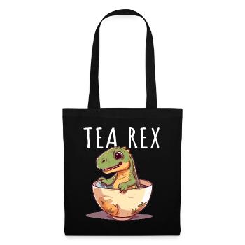 Tea Rex Sweet Dino in Teacup - Tote Bag - black - Front