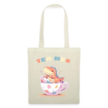 Tea Rex Sweet Dino en Teacup - Sac en tissu - nature - Devant