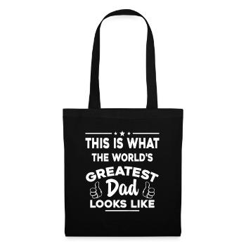 So sieht der beste Vater der Welt aus - Stoffbeutel - Schwarz - Vorne