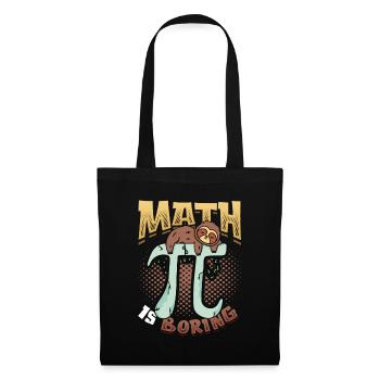 Math is boring, sloth sleeps on pi - Tote Bag - black - Front
