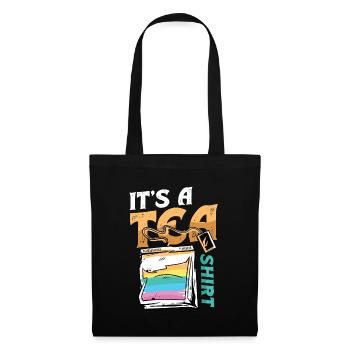 Amateur de thé - c’est une chemise de thé - Sac en tissu - noir - Devant