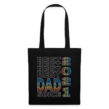 Meilleur papa du monde depuis 2021 Fête des pères Anniversaire - Sac en tissu - noir - Devant