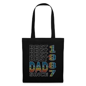 Meilleur papa du monde depuis 1987 Fête des Pères - Sac en tissu - noir - Devant