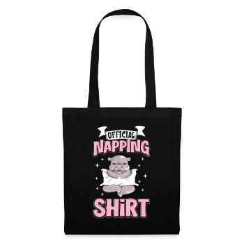 Chemise de sommeil officielle Hippo - Sac en tissu - noir - Devant