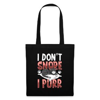 Je ne ronfle pas, je ronronne - Sac en tissu - noir - Devant