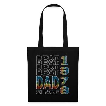 Bester Papa der Welt seit 1978 Vatertag - Stoffbeutel - Schwarz - Vorne