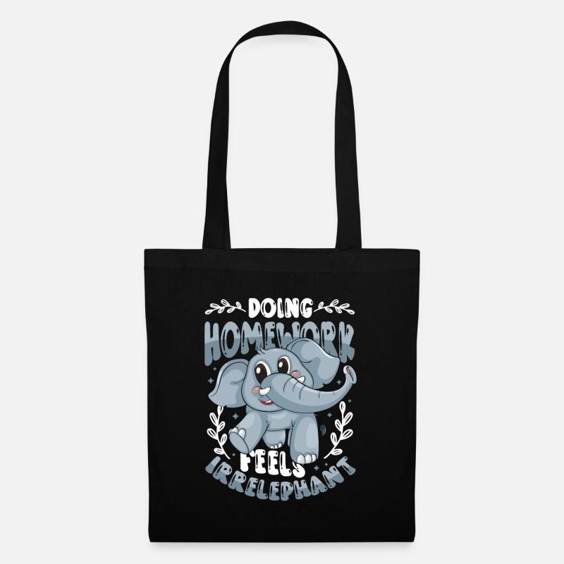 Doing homework doesn't feel good - Tote Bag - black