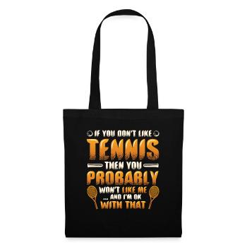 Entraîneurs de tennis, joueurs de tennis, entraînement de tennis - Sac en tissu - noir - Devant