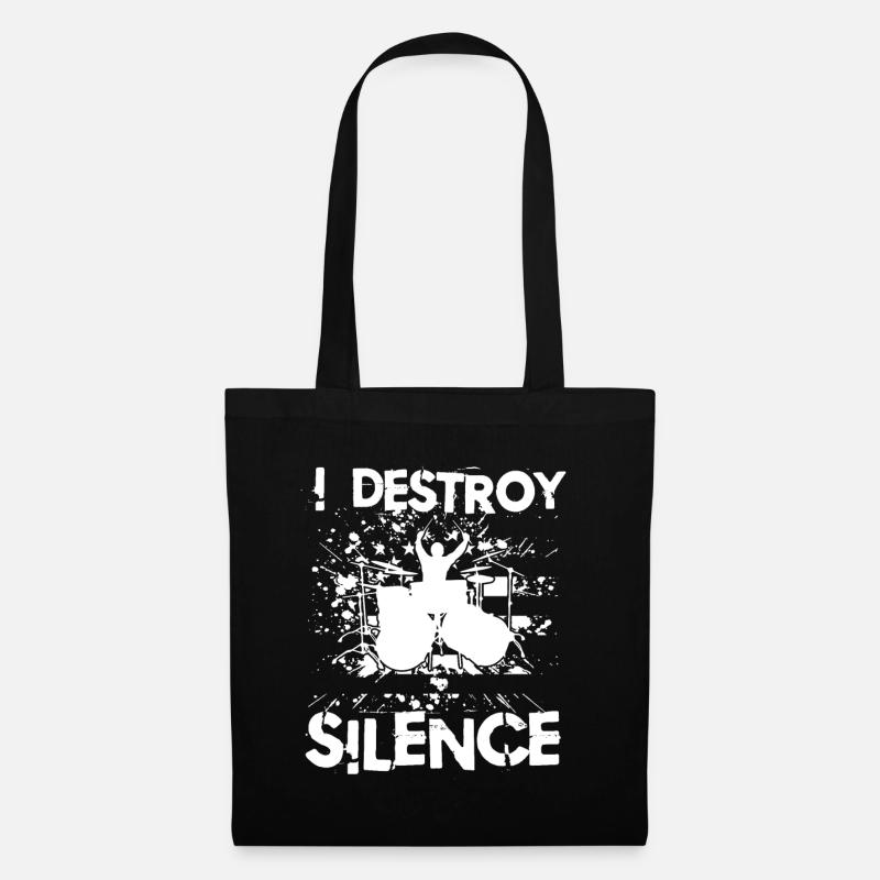 I Destroy Silence - Stoffbeutel - Schwarz
