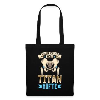 Fier propriétaire d’une hanche en titane - Nouvelle hanche - Sac en tissu - noir - Devant